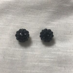 Black post earrings